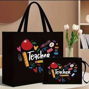 Teacher Themed Tote Bag Set